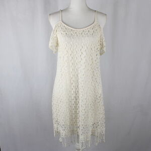 Charming Charlie Shoulder Fringe Tank Top Size Small